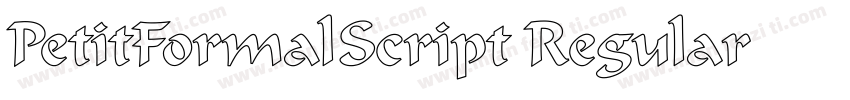 PetitFormalScript Regular 语言英文字体转换